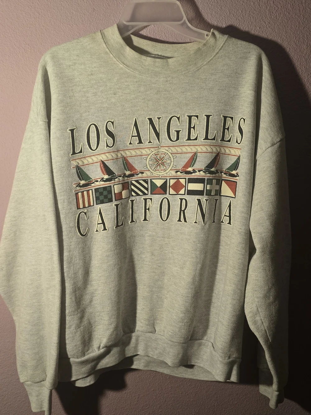 Vintage 90s Lee Los Angeles CA Nautical Sailboat Crewneck Sweatshirt XL USA Made